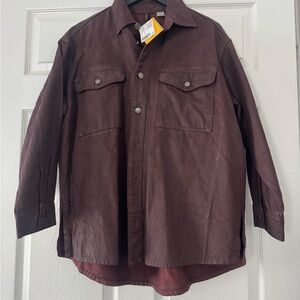 H&M Burgundy Overshirt